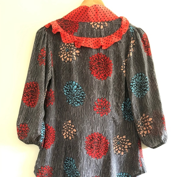 Uttam Boutique Sheer Top Size Med - Picture 2 of 4